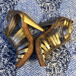 Michael Kors Gold Cork Heels